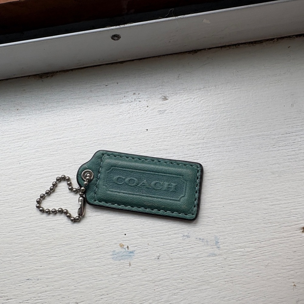 Coach Blue Leather Hangtag Two Tone - Picture 4 of 5